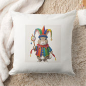 Na almofada um coelho vestido de bobo da corte  kussen (Deken)