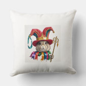 Na almofada um coelho vestido de bobo da corte  kussen (Achterkant)