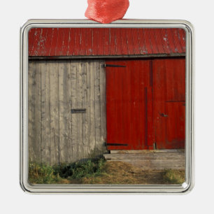 NA, Canada, New Brunswick, Shepody. Rode schuur Metalen Ornament