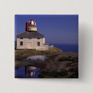 NA, Canada, Newfoundland, Cape Spear. Oude Kaap Vierkante Button 5,1 Cm