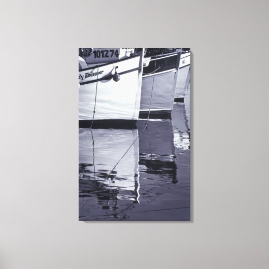 NA, Canada, Nova Scotia, Digby. Vissende boten; Canvas Afdruk (Voorkant)