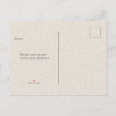 Na ceremonie bruiloft uitnodiging Briefkaart (Achterkant)