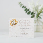 Na ceremonie bruiloft uitnodiging Briefkaart (Staand voorkant)