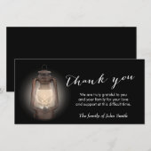 Na de begrafenis van de  Lantaarn Memorial Bedankkaart (Voorkant / Achterkant)