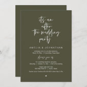 Na de bruiloft, Black, Elopement Party Kaart (Voorkant / Achterkant)