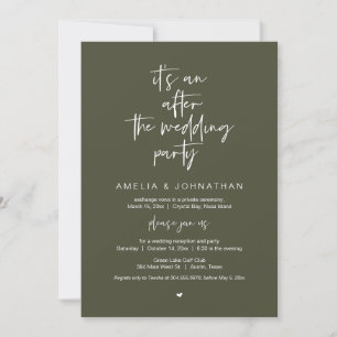 Na de bruiloft, Black, Elopement Party Kaart