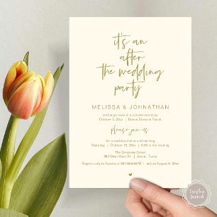 Na de bruiloft, Black, Elopement Party Kaart