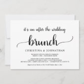Na de bruiloft Brunch, Modern Rustic Elopement Kaart (Voorkant)