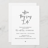 Na de bruiloft Brunch, nadat ze zeggen dat ik dat  Kaart (Voorkant / Achterkant)