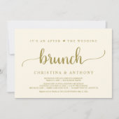 Na de bruiloft brunch, rustieke Elopement Kaart (Voorkant)