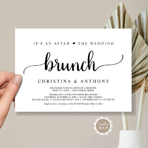 Na de bruiloft brunch, rustieke Elopement Kaart