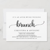 Na de bruiloft brunch, rustieke Elopement Kaart (Voorkant)