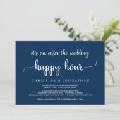 Na de bruiloft Happy Hour, Rustic Elopement Uitnod Kaart (Staand voorkant)