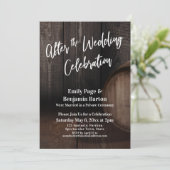 Na de bruiloft Rustic Wooden Barrel Kaart (Staand voorkant)