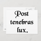 Na de duisternis, licht. briefkaart (Voorkant / Achterkant)