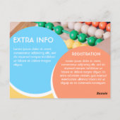 na de kinderopvang van de babysitter overdag briefkaart (Achterkant)