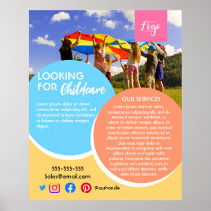 na de kinderopvang van de babysitter overdag poster