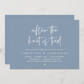 Na de knoop, Elopement Post bruiloft Brunch Kaart (Voorkant / Achterkant)