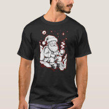 Na de Leveringen – Vermoeide Kerstman Lijn T-Shirt