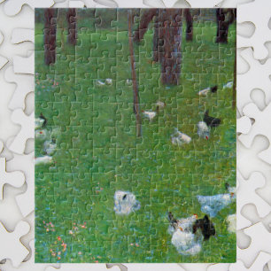 Na de regen, de tuinkippen door Gustav Klimt Legpuzzel