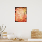 Na de regen, Lily met textuur Poster (Keuken)