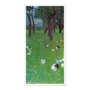 Na de regen, tuinkippen door Gustav Klimt Foto Afdruk