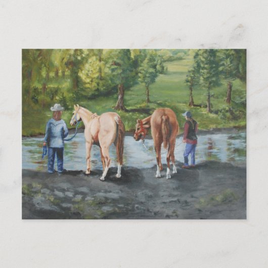 Na de Rit bij Weide Quinn Briefkaart (Voorkant)