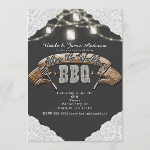 NA DE TROUW BBQ I DO Mason Jar Lights & Lace Kaart