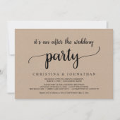 Na de trouwerij, Rustic Kraft Elopement Kaart (Voorkant)