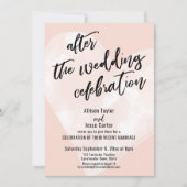 Na de Trouwfeest Witte Hart op Blush Kaart (Voorkant)