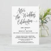 Na de Trouwviering Elegant Schrift Kaart (Staand voorkant)