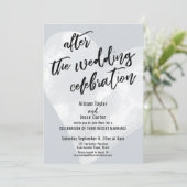 Na de Trouwviering Witte Hart op Grijs Kaart (Staand voorkant)