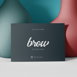 Na de zorginstructie Eenvoudige Grijze Browbar Visitekaartje