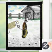 Na een paardenrit raamsticker (Huis)