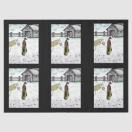 Na een paardenrit tissuepapier