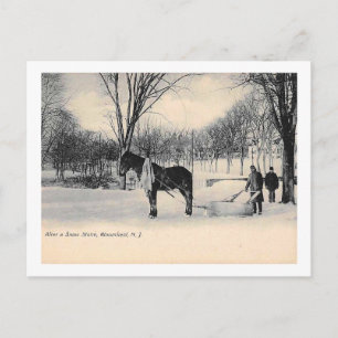 Na een sneeuwstorm, Bloomfield, NJ Briefkaart