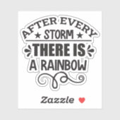 Na elk storm is er een regenboog sticker (Vel)