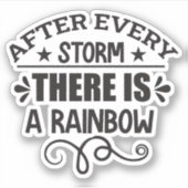 Na elk storm is er een regenboog sticker (Voorkant)