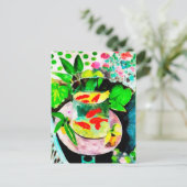 na Henri Matisse, The Goldfish, digitale tekening Briefkaart (Staand voorkant)