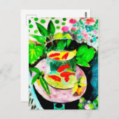 na Henri Matisse, The Goldfish, digitale tekening Briefkaart (Voorkant / Achterkant)