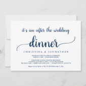 Na het huwelijksdiner, Modern Rustic Elopement Kaart (Voorkant)