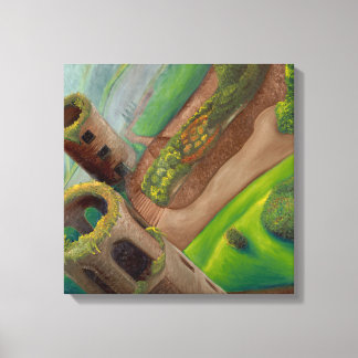 Na het kussen van de Blarney Stone Canvas Afdruk