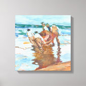 Na het lanceren van de curragh Paul Henry Canvas Afdruk (Voorkant)