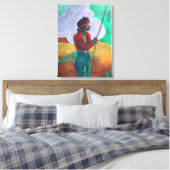 Na het tekenen - De kleine Shepard Canvas Afdruk (Insitu (Slaapkamer))