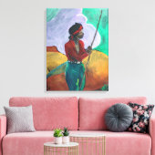 Na het tekenen - De kleine Shepard Canvas Afdruk (Insitu (Woonkamer))