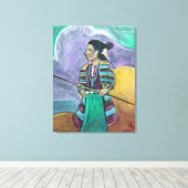 Na het tekenen - De kleine Shepardess Canvas Afdruk (Insitu (Houten vloer))