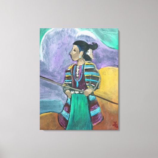 Na het tekenen - De kleine Shepardess Canvas Afdruk (Voorkant)