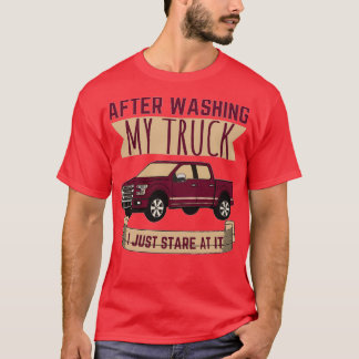 Na het wassen van mijn vrachtwagen t-shirt