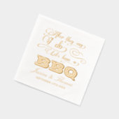 Na 'Ik Trouwen We!' Laten we een BBQ hebben! Folie Servetten (Links)