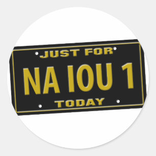 NA IOU 1 RONDE STICKER